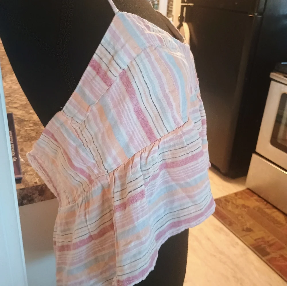 American Eagle Outfitters Pastel Striped Camisole. New With Tags - Picture 2 of 8